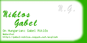 miklos gabel business card